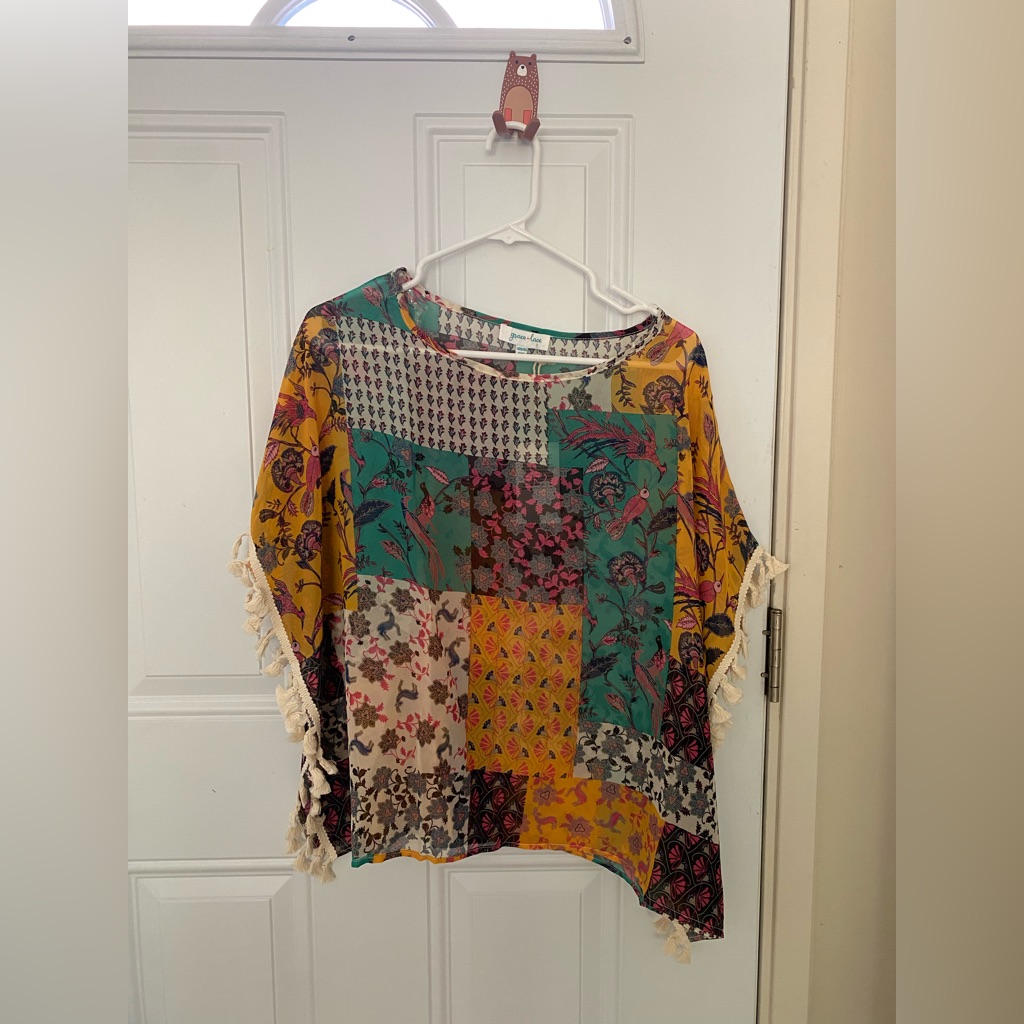 Patchwork Muti-Pattern Cover-Up Top
